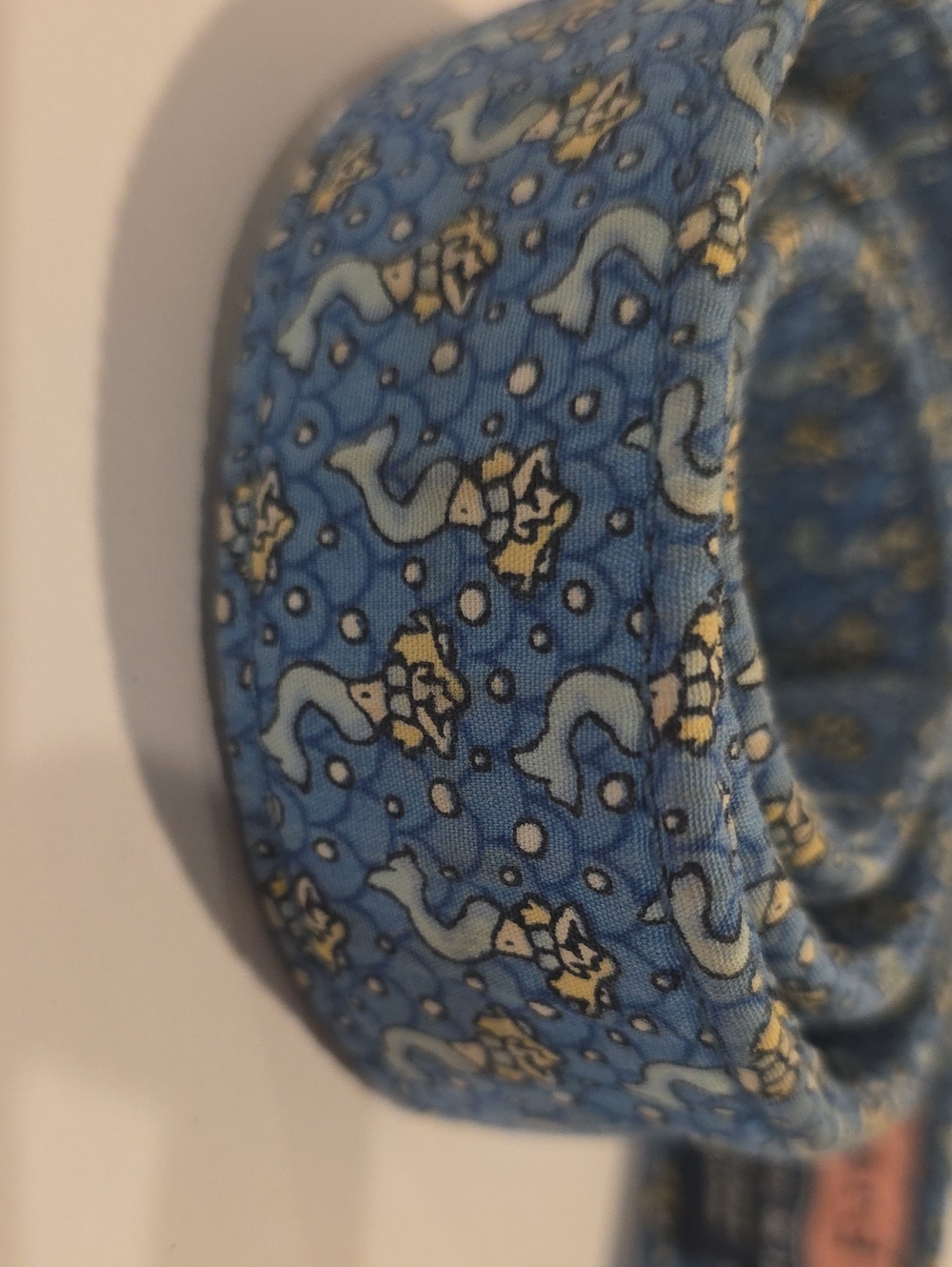 Vineyard Vines Size Small Belt Blue Floral Fabric D-Ring Belt
